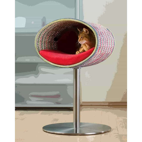 Pet Interiors Rondo Crochet Cat Bed Stand-Cat Bed-Pet Interiors- Silver Circle Pets