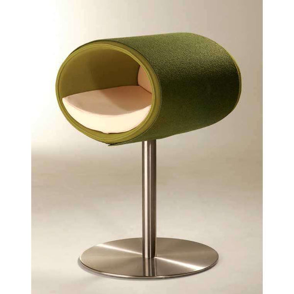 Pet Interiors Rondo Leather Cat Bed Stand-Cat Bed-Pet Interiors- Silver Circle Pets