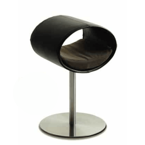 Pet Interiors Rondo Leather Cat Bed Stand-Cat Bed-Pet Interiors- Silver Circle Pets