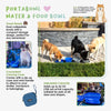 Petique 2-in-1 Portabowl-Pet Strollers Accessories-Petique- Silver Circle Pets
