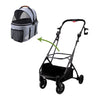 Petique 3-in-1 Tri-Fold Pet Stroller Travel System-Pet Strollers-Petique- Silver Circle Pets