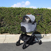 Petique 3-in-1 Tri-Fold Pet Stroller Travel System-Pet Strollers-Petique- Silver Circle Pets