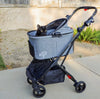 Petique 3-in-1 Tri-Fold Pet Stroller Travel System-Pet Strollers-Petique- Silver Circle Pets