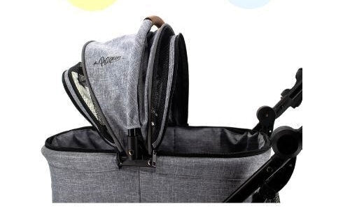 Petique 3-in-1 Tri-Fold Pet Stroller Travel System-Pet Strollers-Petique- Silver Circle Pets