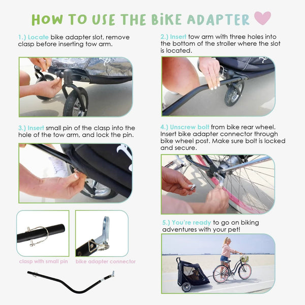 Petique Apollo Elite Bike Tow Coupling Piece-Pet Strollers Accessories-Petique- Silver Circle Pets
