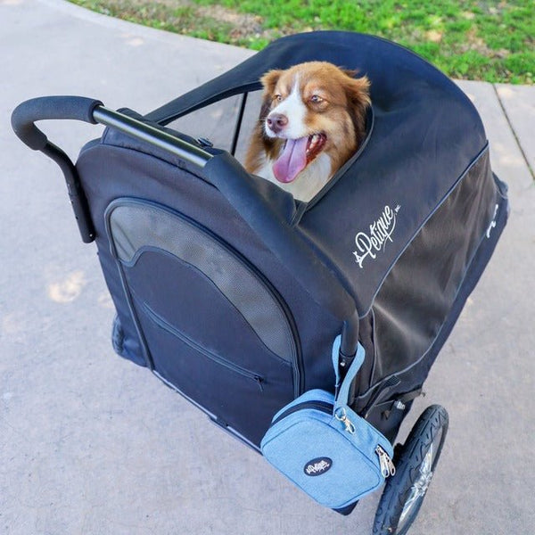 Petique Apollo Elite Pet Stroller & Trailer | Integrated Ramp-Pet Strollers-Petique- Silver Circle Pets