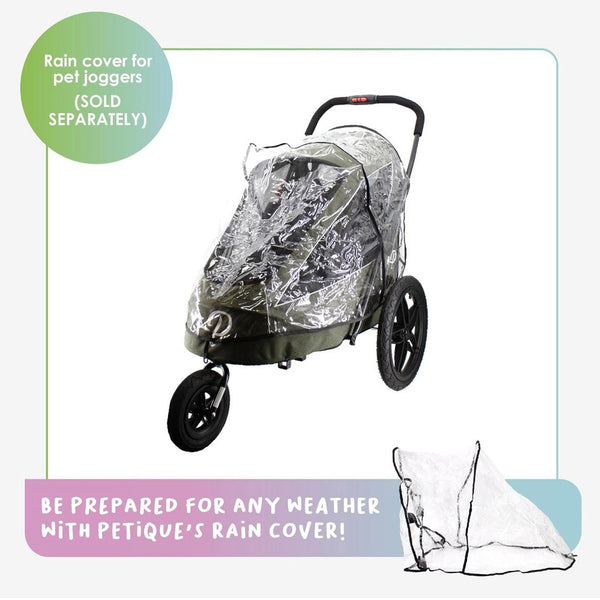 Petique Breeze Jogger Safety Flag-Visibility Flag-Petique- Silver Circle Pets