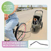 Petique Breeze Pet Jogger Stroller incl. Free Rain Cover & Bike Adapter-Pet Strollers-Petique- Silver Circle Pets