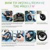 Petique Breeze Pet Jogger Stroller incl. Free Rain Cover & Bike Adapter-Pet Strollers-Petique- Silver Circle Pets