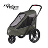 Petique Breeze Pet Jogger Stroller incl. Free Rain Cover & Bike Adapter-Pet Strollers-Petique- Silver Circle Pets