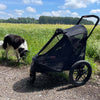 Petique Breeze Pet Jogger Stroller incl. Free Rain Cover & Bike Adapter-Pet Strollers-Petique- Silver Circle Pets