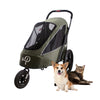 Petique Breeze Pet Jogger Stroller incl. Free Rain Cover & Bike Adapter-Pet Strollers-Petique- Silver Circle Pets