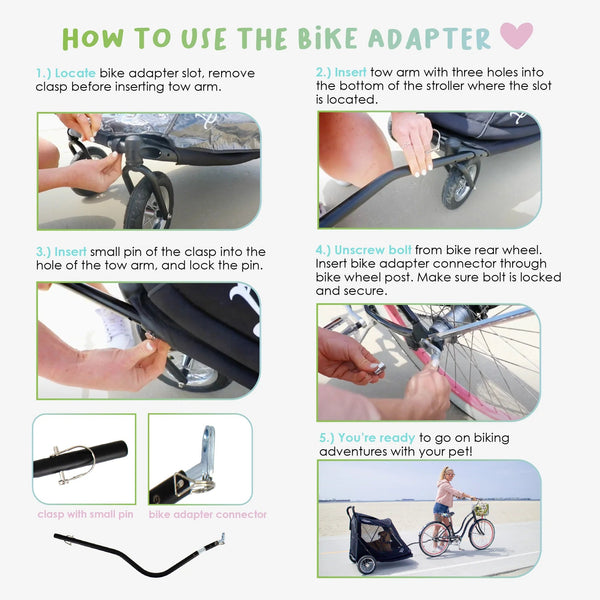 Petique Breeze Pet Jogger Stroller incl. Free Rain Cover & Bike Adapter-Pet Strollers-Petique- Silver Circle Pets