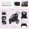 Petique Breeze Pet Jogger Stroller incl. Free Rain Cover & Bike Adapter-Pet Strollers-Petique- Silver Circle Pets