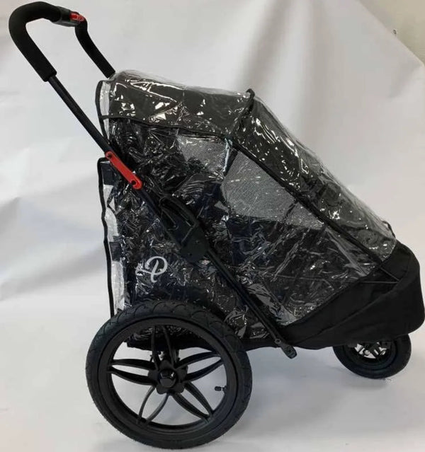 Petique Breeze Pet Jogger Stroller incl. Free Rain Cover & Bike Adapter-Pet Strollers-Petique- Silver Circle Pets