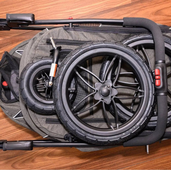 Petique Breeze Pet Jogger Stroller incl. Free Rain Cover & Bike Adapter-Pet Strollers-Petique- Silver Circle Pets