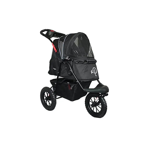 Petique Chinook Pet Stroller incl. Free Rain Cover-Pet Strollers-Petique- Silver Circle Pets