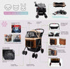 Petique Dynamic 4-in-1 Pet Stroller Travel System-Pet Strollers-Petique- Silver Circle Pets