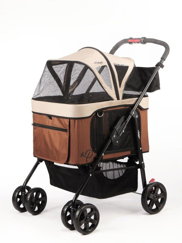 Petique Dynamic 4-in-1 Pet Stroller Travel System-Pet Strollers-Petique- Silver Circle Pets