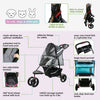 Petique Revolutionary Pet Stroller-Pet Strollers-Petique- Silver Circle Pets