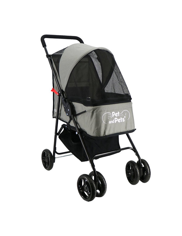 Petique Rollin' Pet Stroller-Pet Strollers-Petique- Silver Circle Pets