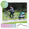 Petique Trailblazer Pet Stroller & Dog Bike Trailer incl. Free Rain Cover + Tow Bar-Pet Strollers-Petique- Silver Circle Pets