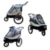 Petique Trailblazer Pet Stroller & Dog Bike Trailer incl. Free Rain Cover + Tow Bar-Pet Strollers-Petique- Silver Circle Pets
