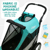 Petique Trailblazer Pet Stroller & Dog Bike Trailer incl. Free Rain Cover + Tow Bar-Pet Strollers-Petique- Silver Circle Pets