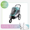 Petique Trailblazer Pet Stroller & Dog Bike Trailer incl. Free Rain Cover + Tow Bar-Pet Strollers-Petique- Silver Circle Pets