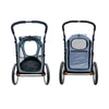 Petique Trailblazer Pet Stroller & Dog Bike Trailer incl. Free Rain Cover + Tow Bar-Pet Strollers-Petique- Silver Circle Pets