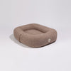 PillowVilla Bouclé Dog Bed PEBBLE-Dog Bed-PillowVilla- Silver Circle Pets