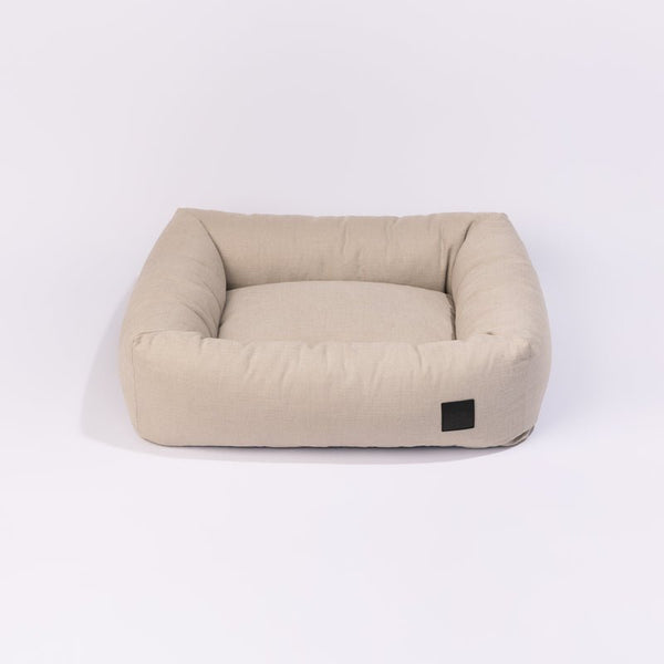 PillowVilla Dog Bed DREAM Linen-Cotton-Dog Bed-PillowVilla- Silver Circle Pets