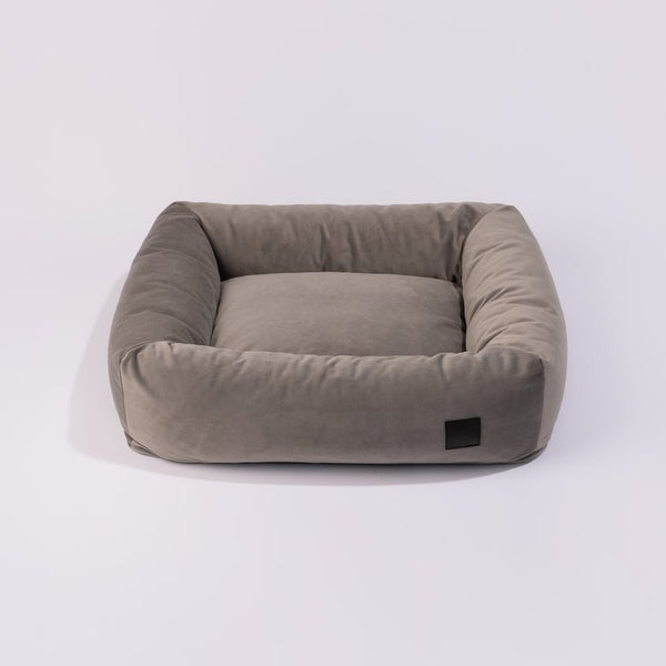PillowVilla Dog Bed DREAM Velvet-Dog Bed-PillowVilla- Silver Circle Pets