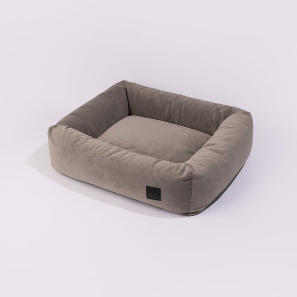 PillowVilla Dog Bed DREAM Velvet-Dog Bed-PillowVilla- Silver Circle Pets