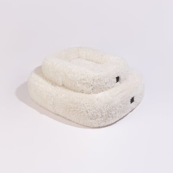 PillowVilla Dog Bed PEBBLE FLOKATI-Dog Bed-PillowVilla- Silver Circle Pets