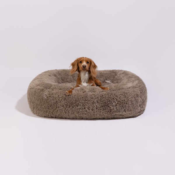 PillowVilla Dog Bed PEBBLE FLOKATI-Dog Bed-PillowVilla- Silver Circle Pets