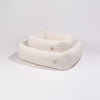 PillowVilla Faux Fur Dog Bed LOUNGE-Dog Bed-PillowVilla- Silver Circle Pets