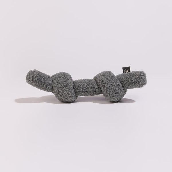 PillowVilla Faux Fur Luxury Dog Toy KNOT-Dog Toy-PillowVilla- Silver Circle Pets