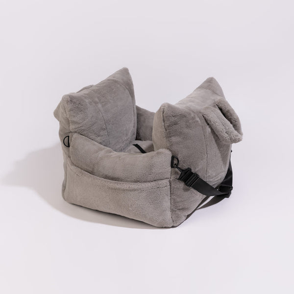 PillowVilla Luxury Dog Car Seat PLUSH-Dog Car Seat-PillowVilla- Silver Circle Pets