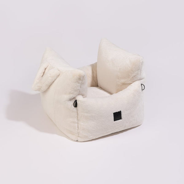 PillowVilla Luxury Dog Car Seat PLUSH-Dog Car Seat-PillowVilla- Silver Circle Pets