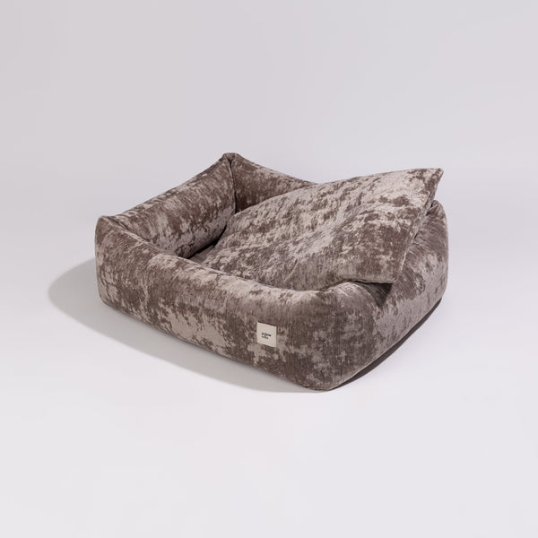 PillowVilla Memory Foam Dog Bed LOUNGE-Dog Bed-PillowVilla- Silver Circle Pets