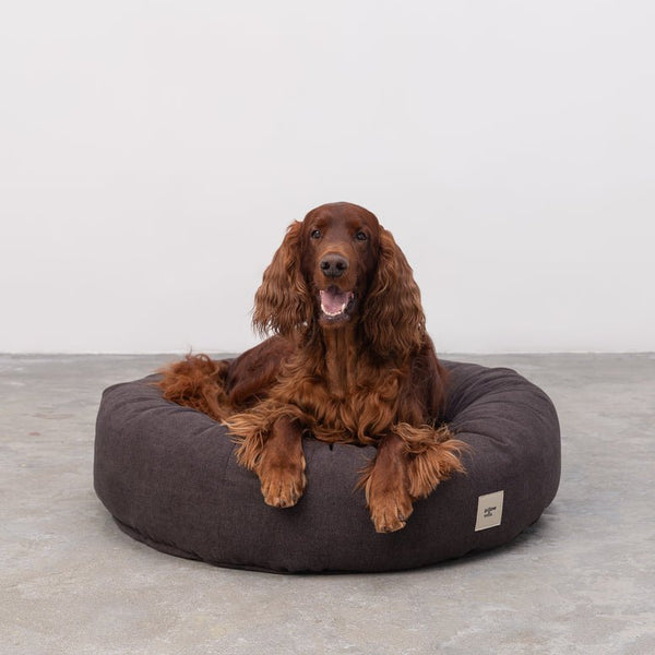 PillowVilla Micro-Chenille Dog Bed PUFFY-Dog Bed-PillowVilla- Silver Circle Pets