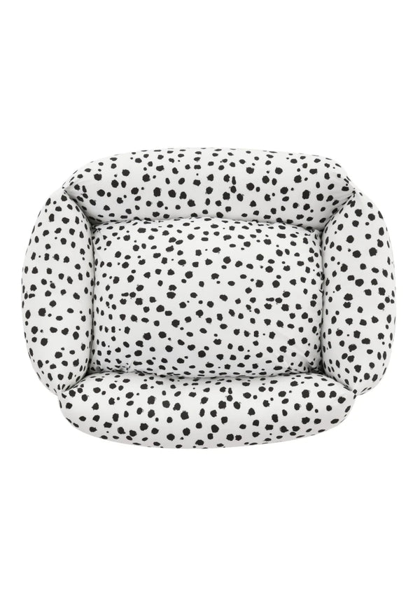 Settle Dalmatian Bolster Dog Bed | Eco-Friendly | UK Made-Dog Beds-Settle- Silver Circle Pets
