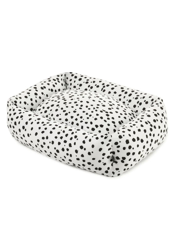 Settle Dalmatian Bolster Dog Bed | Eco-Friendly | UK Made-Dog Beds-Settle- Silver Circle Pets