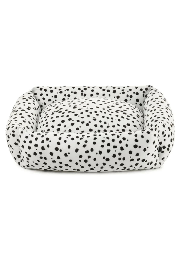 Settle Dalmatian Bolster Dog Bed | Eco-Friendly | UK Made-Dog Beds-Settle- Silver Circle Pets