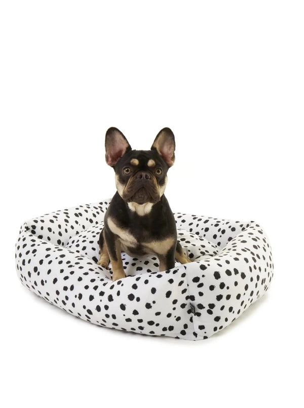 Settle Dalmatian Bolster Dog Bed | Eco-Friendly | UK Made-Dog Beds-Settle- Silver Circle Pets
