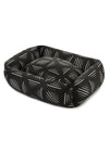 Settle Monochrome Bolster Dog Bed | Eco-Friendly | Hypoallergenic-Dog Beds-Settle- Silver Circle Pets