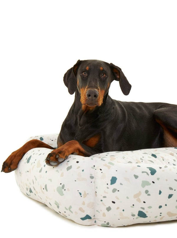 Settle Terrazzo Dog Bed | Eco-Friendly, UK Made-Dog Beds-Settle- Silver Circle Pets