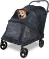 WonderFold Hudson Pet Stroller | with FlatFold™ Technology-Pet Strollers-WonderFold- Silver Circle Pets