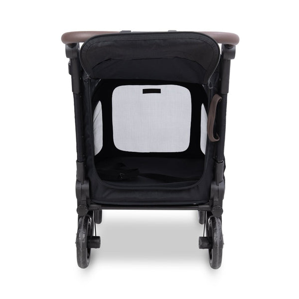 WonderFold Hudson Pet Stroller | with FlatFold™ Technology-Pet Strollers-WonderFold- Silver Circle Pets